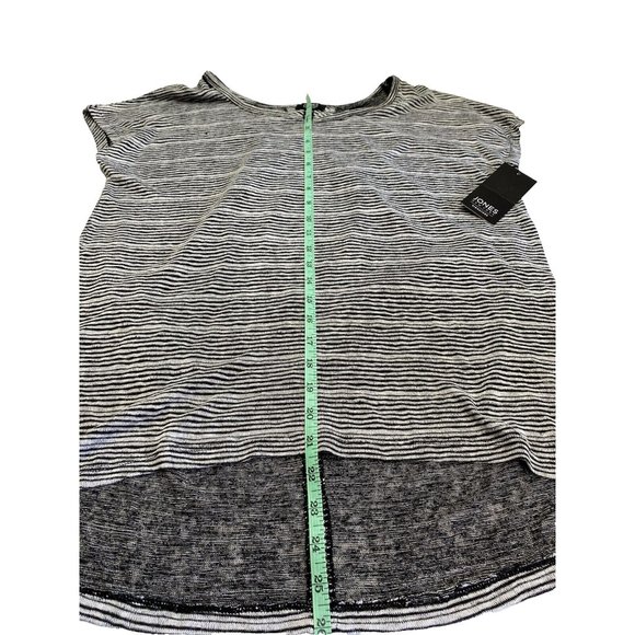 Jones New York Flowy T-Shirt Black and White Stripped Top, Size XL Women's JNY - Picture 7 of 9